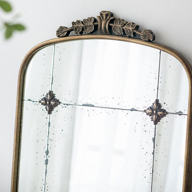 Зеркало с золотистым узором в антикварном стиле Antique Gold Wall Mirror