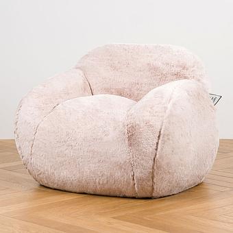 Кресло Baby Snug Chair искусственный мех Big Bear Pink