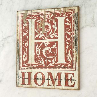 Табличка Wood Sign Home