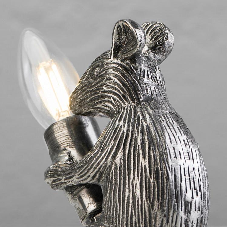 Серебряная настольная лампа Гонсалес Gonzales Lamp Silver Patina