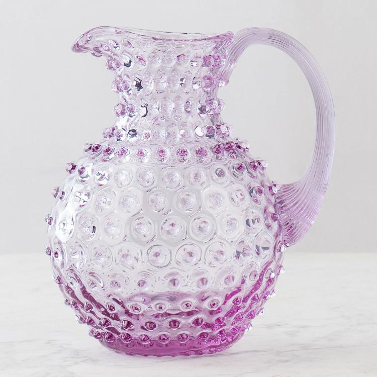 Лиловый кувшин Диамант Pitcher Hobnail Lila Large