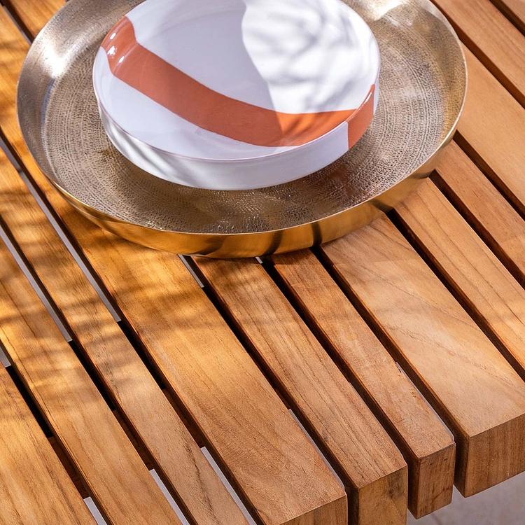 Обеденный стол из тика Блоу Blow Dining Table, Golden Teak