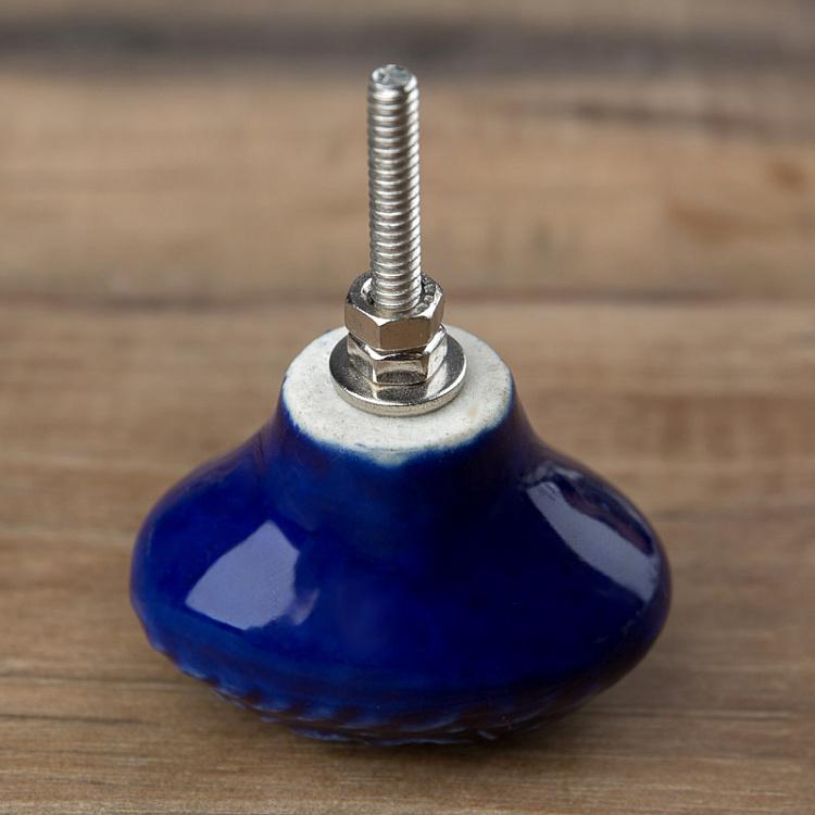 Мебельная ручка Керамика синяя Ceramic Blue Knob