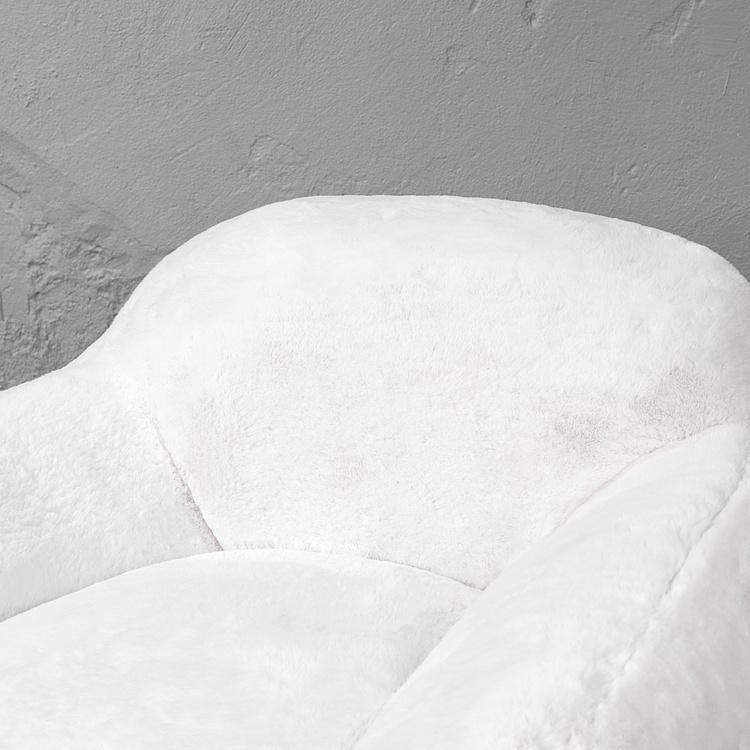Кресло Snuggy Chair искусственный мех Big Bear White - ракурс 6
