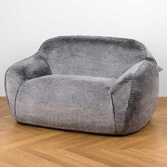 Двухместный диван Snug 2 Seater искусственный мех Grizzly Grey