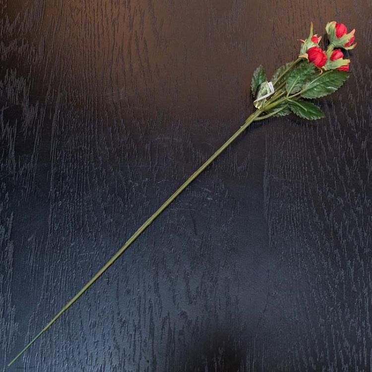 Искусственная Мини-роза красная Mini Rose Red 30 cm