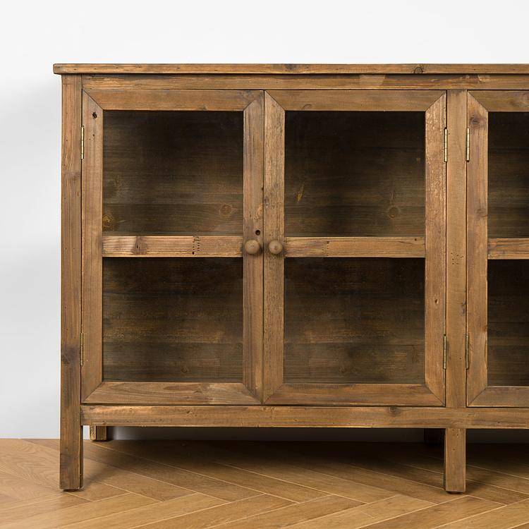 Четырёхдверный низкий сервант Лаваль Laval 4 Doors Glass Sideboard