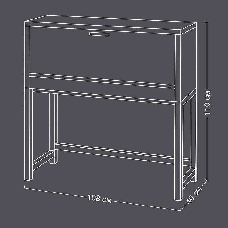 Письменный стол F309 Eyota Desk мрамор White Honed Marble - ракурс 16