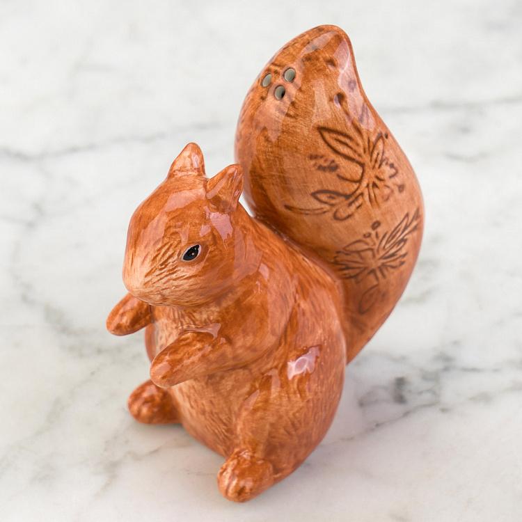 Набор для специй Белочки с цветочным узором на хвостах Set Of 2 Salt And Pepper Squirrels Flowery Tail