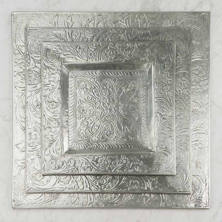 Поднос квадратный серебристый, S Tray Square Silver Small