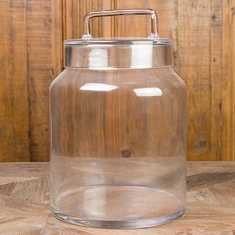 Glass Vase With Straight Handle Medium