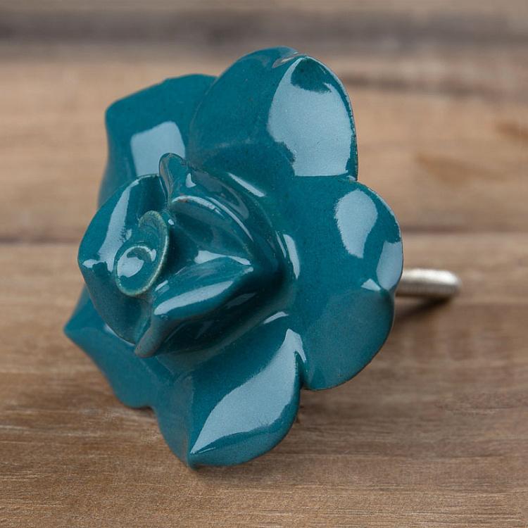 Мебельная ручка Голубая роза Blue Rose Knob