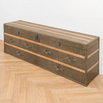 Комод-сундук Traveller Sideboard, Light Wood RM натуральная кожа Whiskey