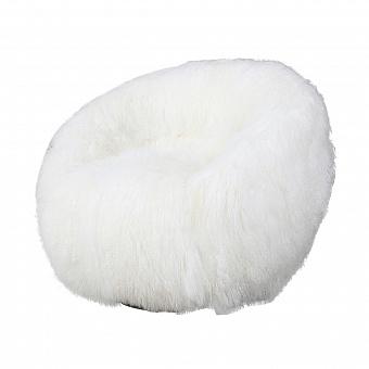 Кресло Pinciano Swivel Armchair A натуральный мех White Fluffy Sheepskin