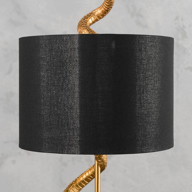 Настольная лампа с абажуром Кобра Table Lamp Kaara Gold/Black