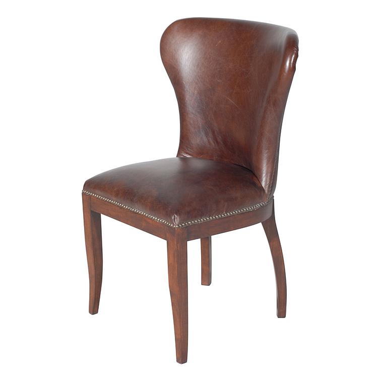Стул Richmond Dining Chair, Antique Wood натуральная кожа Biker Tan