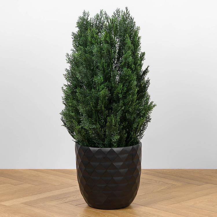 Кашпо Ergo Diamond Bowl Pot Anthracite Medium - ракурс 5