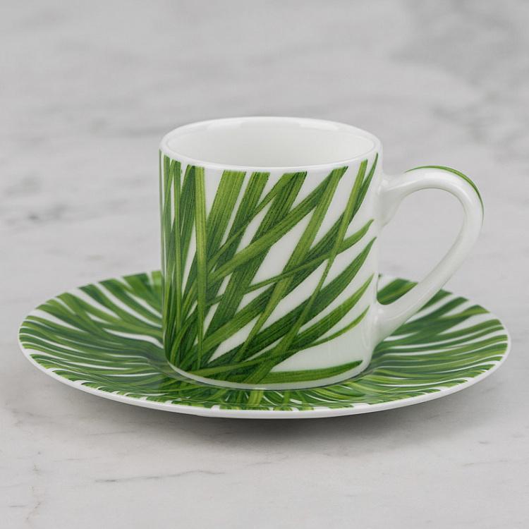Кофейная пара Зелёная жизнь Life In Green Coffee Cup And Saucer