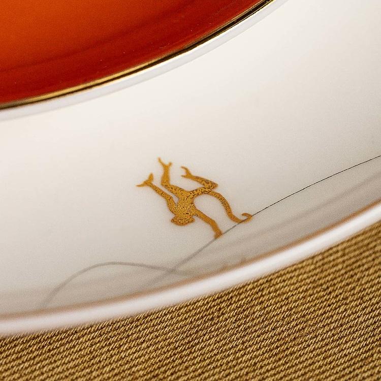 Белая десертная тарелка с обезьянкой Африка Africa Dessert Plate Monkey White