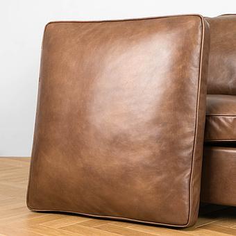 Двухместный диван Minister 2 Seater RM натуральная кожа Brown Franco - ракурс 13