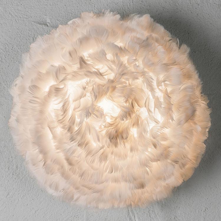 Бра Эос Ап, белые перья, M Eos Up Wallsconce Medium