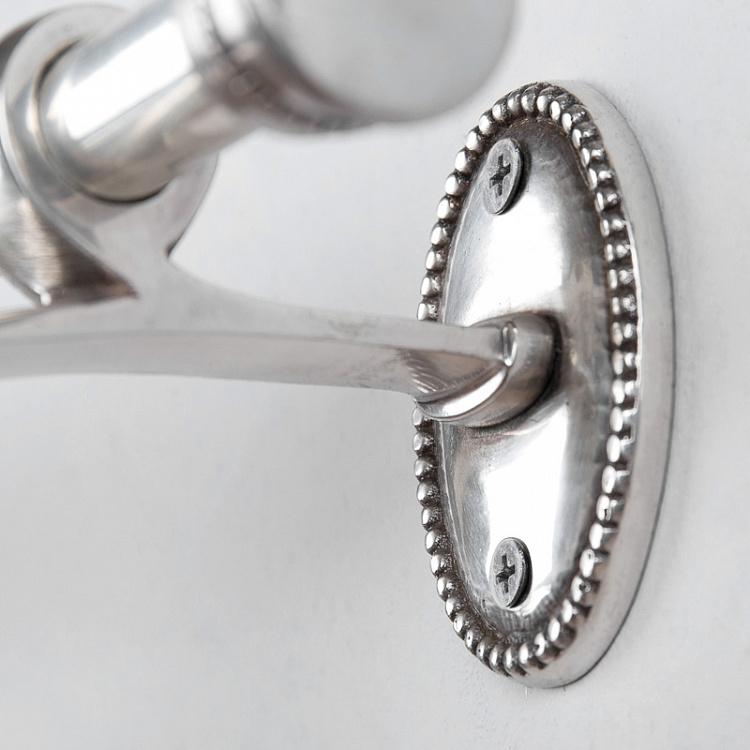 Двухместная вешалка для полотенец цвета состаренного серебра Beads Double Towel Rail Antique Silver