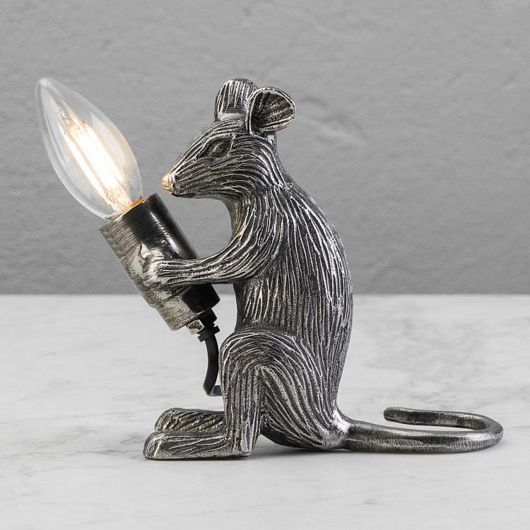 Серебряная настольная лампа Гонсалес Gonzales Lamp Silver Patina