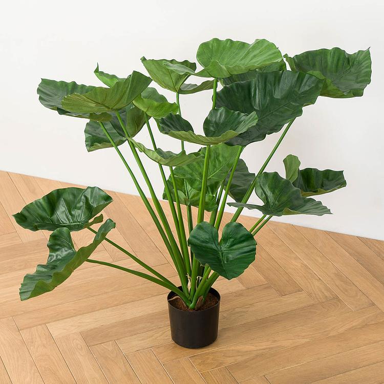 Искусственная кустовая алоказия Калидора, L Calidora Alocasia Bush 95 cm
