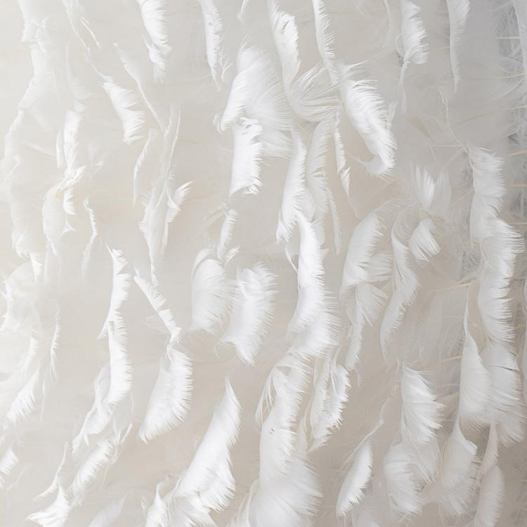 Бра Эос Ап, белые перья, L Eos Up Wallsconce White Feathers Large