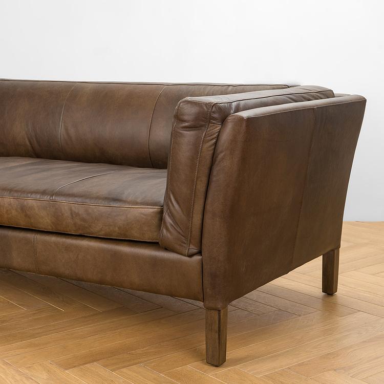 Трёхместный диван Линкольн, серо-коричневые ножки Lincoln 3 Seater, Truffle Grey Oak PF