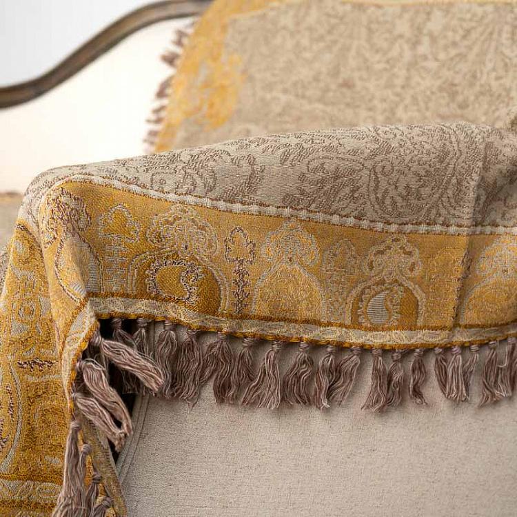 Двустороннее покрывало Бхилаи, жаккард и варёная шерсть, 150x150 см Pure Wool Jacquard Throw Bhilai 150x150 cm