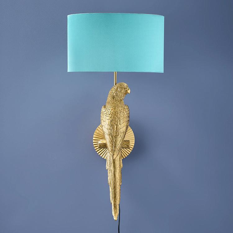 Бра с овальным бирюзовым абажуром Попугай Перси Wall Lamp Parrot Percy With Turquoise Shade