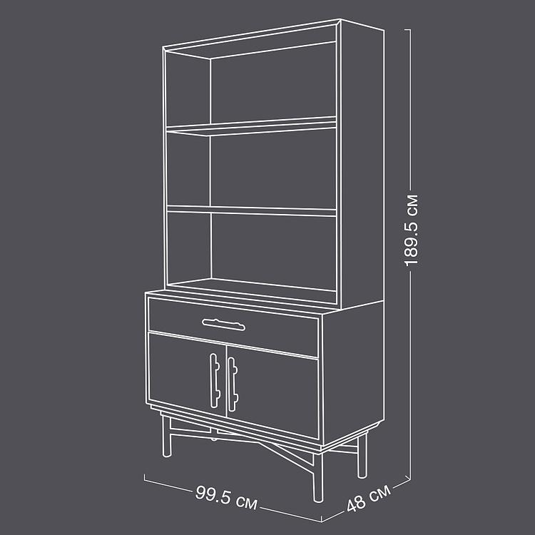 Стеллаж Limoges Shelf RM натуральная кожа и холст Old Kaprys and Black Washed Canvas - ракурс 18