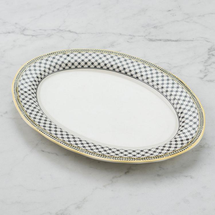 Овальная сервировочная тарелка Безмятежный, L Halcyon Oval Serving Plate Large