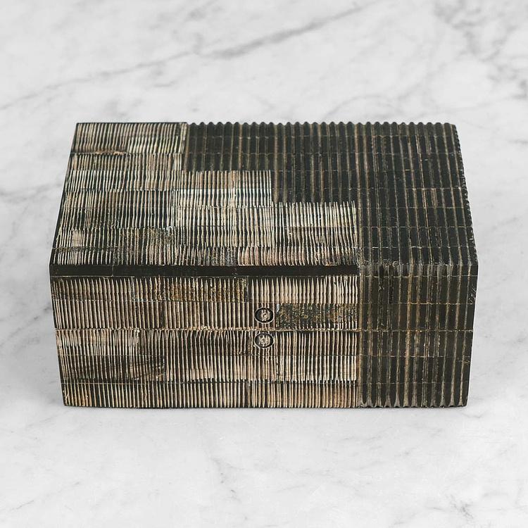 Шкатулка из рога Эмир, S Emir Horn Box Grey And Black Small