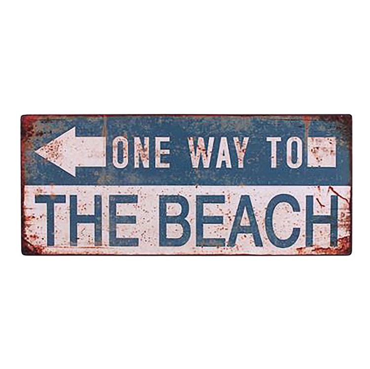 Металлическая табличка Дорога на пляж Metal Sign One Way To The Beach