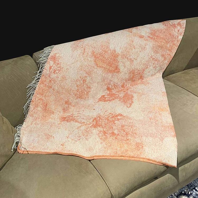 Бледно-оранжевый хлопковый плед Сорапис, 130x180 см Sorapis Plaid Orange 130x180 cm