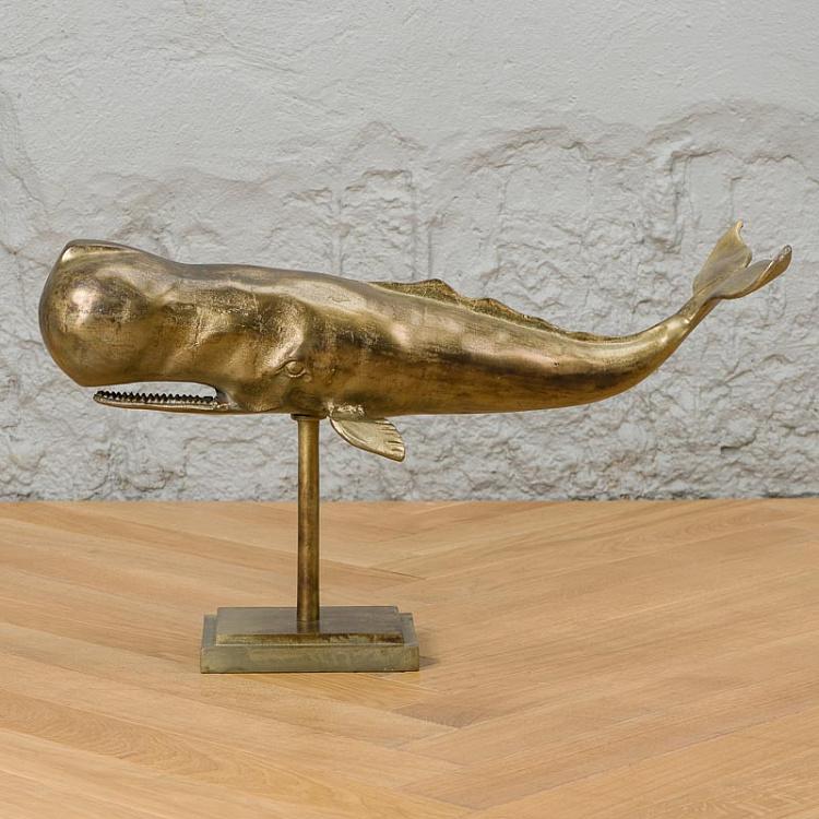 Золотая статуэтка Кит Decorative Object Whale Gold
