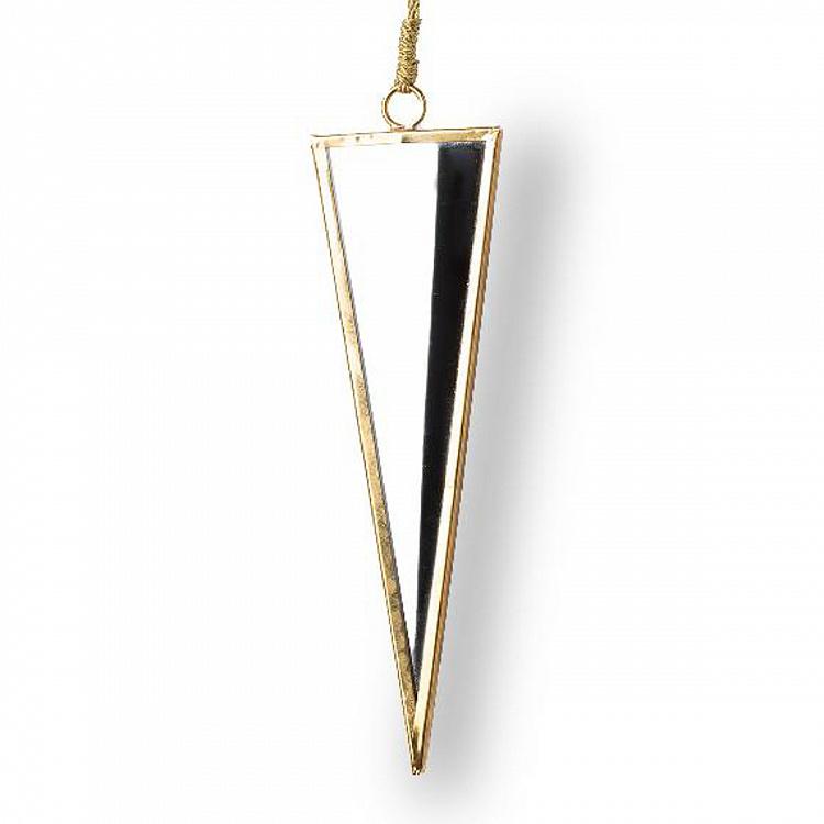 Triangular Mirror Pendant 15 cm