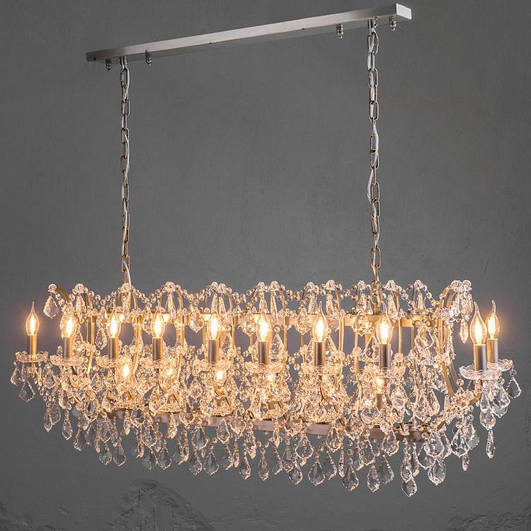 Прямоугольная Хрустальная люстра, L Crystal Rectangle Chandelier Large