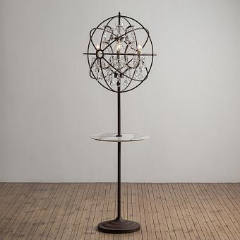 Gyro Crystal Floor Lamp With Tray