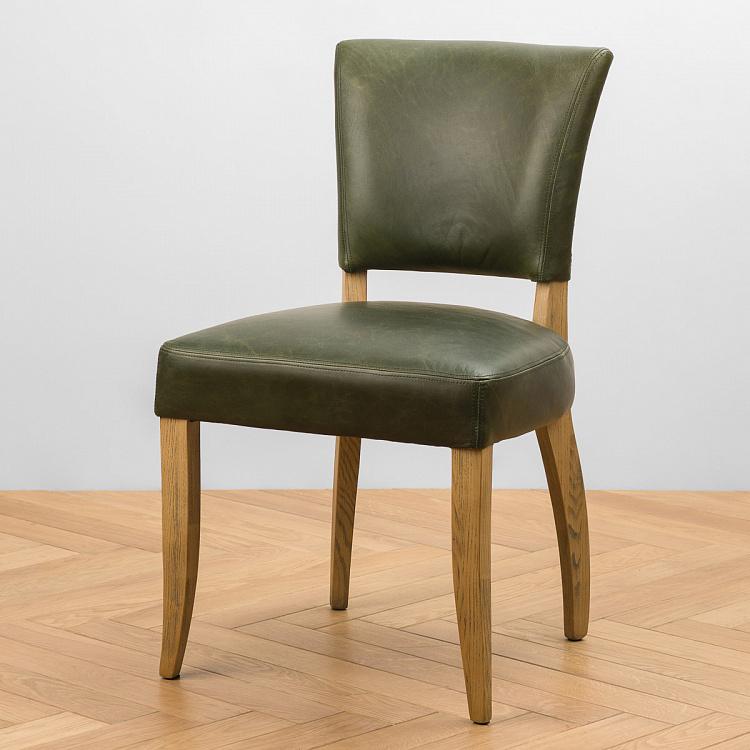 Стул Мами с заклёпками, светлые ножки Mami Dining Chair With Studs, Oak Brown