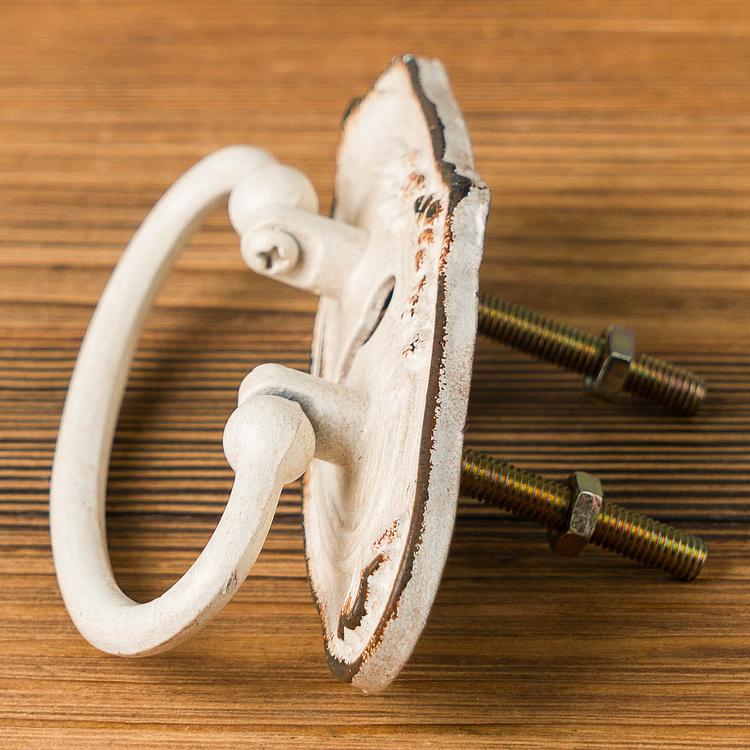 Мебельная ручка-скоба Замочная скважина Antique Handle White