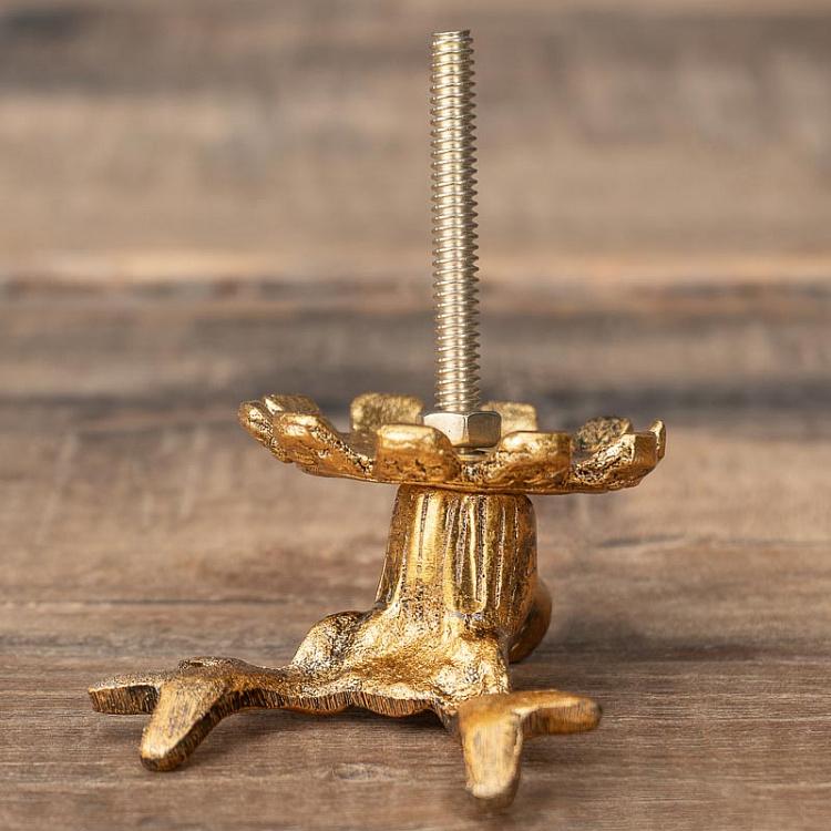 Мебельная ручка Олень золотого цвета Gold Deer Knob