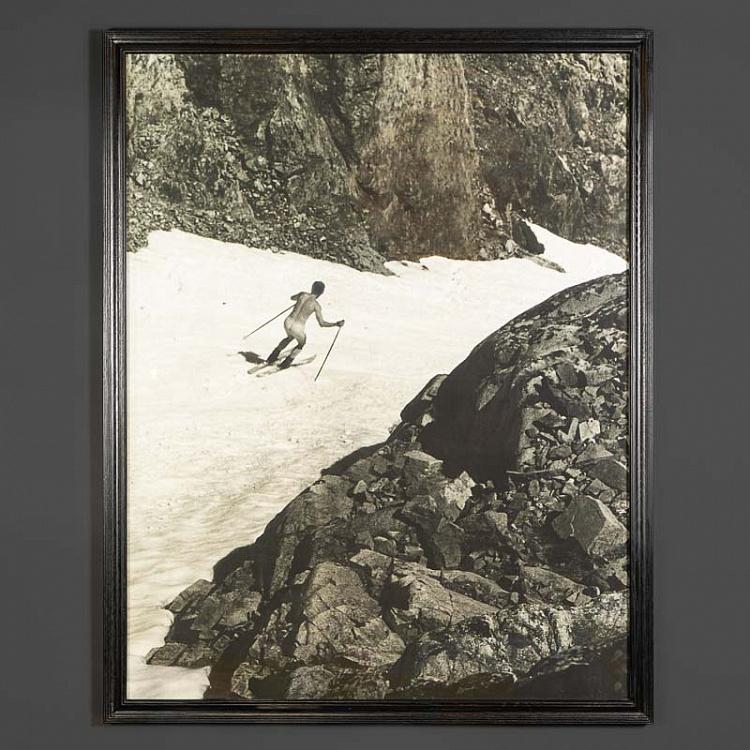 Фото-принт в раме Обнаженный лыжник, серия Портреты Portraits Nude Skier
