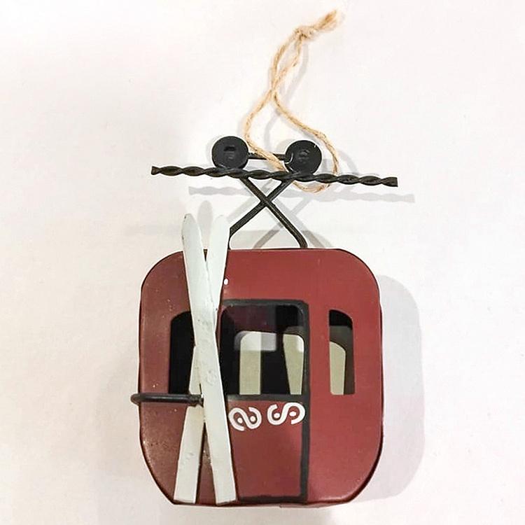 Подвесное украшение Красный фуникулёр Hanging Red Cable Car 11 cm discount