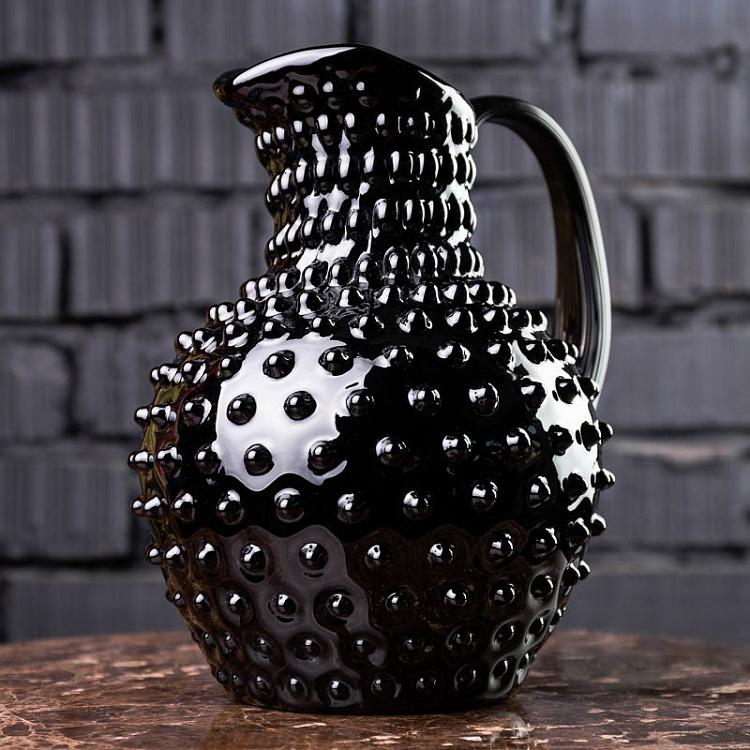 Чёрный кувшин Диамант Pitcher Hobnail Black Large