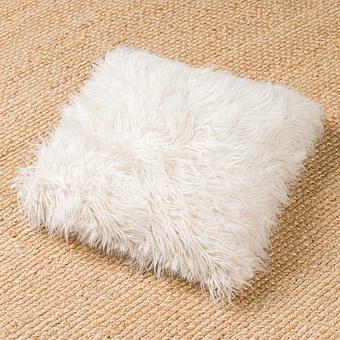 Декоративная подушка Alaska Square Cushion Medium искусственный мех Big Bear Grey