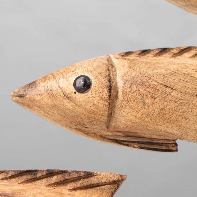 Статуэтка из дерева манго Рыбы Decorative Object Fishes Mango Wood