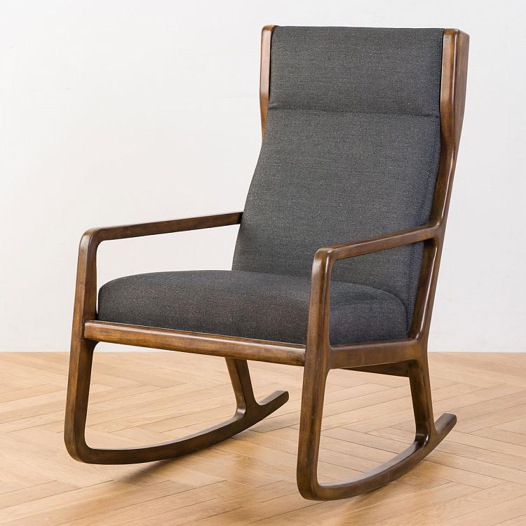 Rocking Chair Kansas Grey Fabric